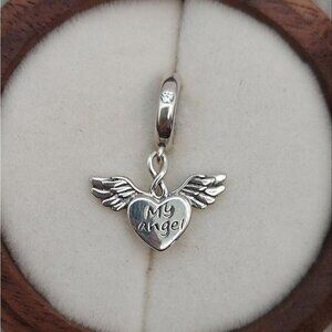 925 Sterling Silver My Angel Infinity Charm